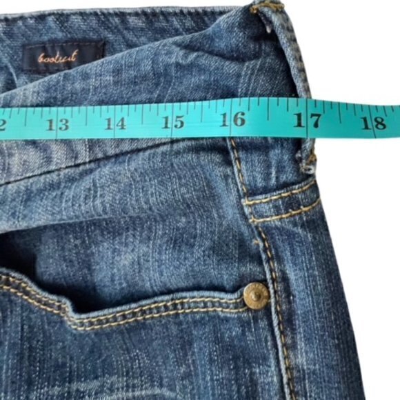 Seven7 Jeans Womens 10 Bootcut Dark Wash Denim Blue Stretch Casual Relaxed EUC - Picture 11 of 13